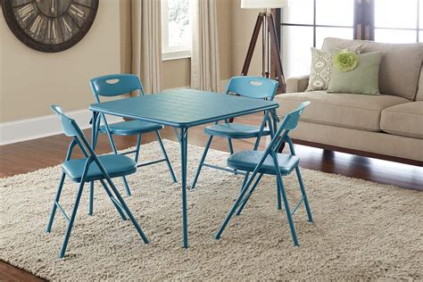 folding table with chairs.